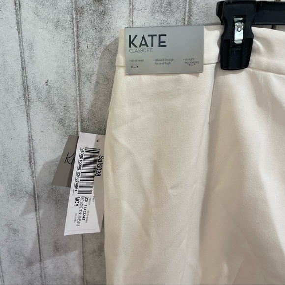 Kasper Classic fit crepe womens pants straight white 8 strech sits at waist work - Picture 6 of 12